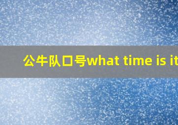 公牛队口号what time is it